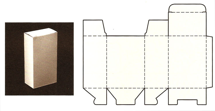管式包装盒结构展开图